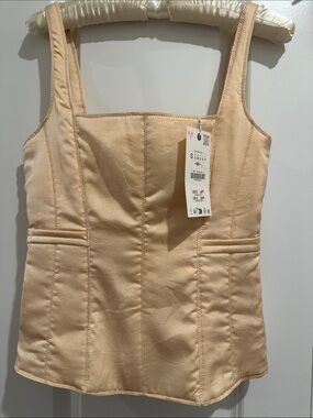 NWT Zara Cream Plush Tank